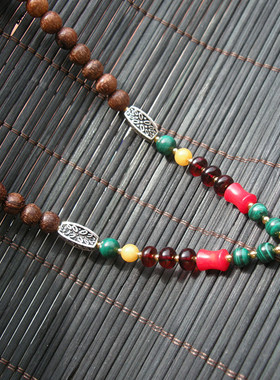 高档宝石玉器项链挂绳古朴风沉香