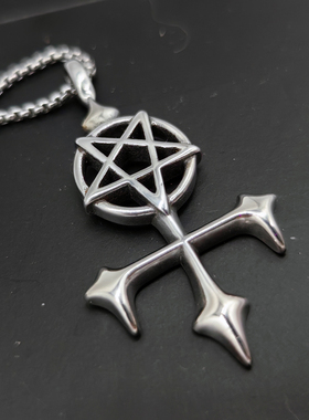 百搭钛钢简约项链SATAN邪恶暗黑