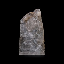 Himalayan Crystal Engraving Six Arms Maha Galla Grand Black Sky Care God