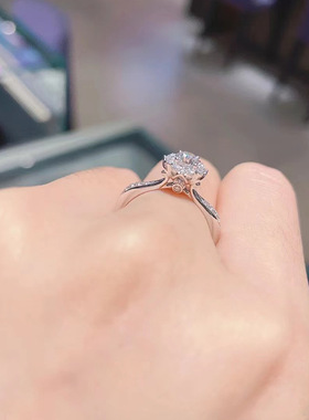 法国chrry koop新款莫桑灿若星辰女款银圈星河璀璨戒指求婚订婚