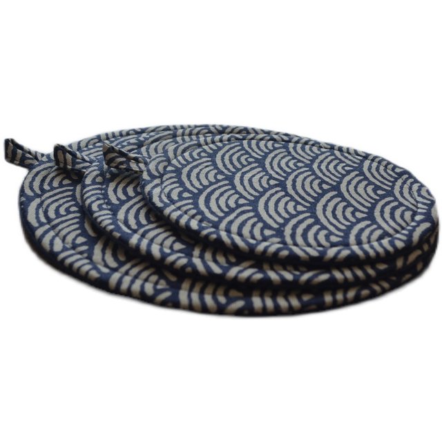 Japanese round thickened anti-scalding and insulated placemat