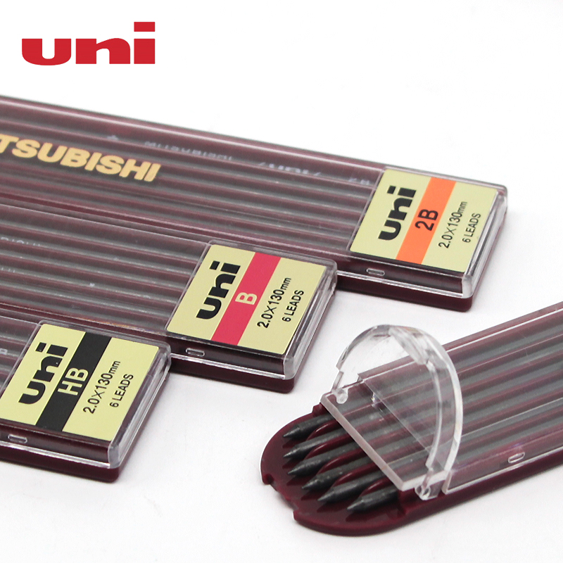 日本进口三菱uni 铅芯 替芯 工程笔芯 绘图设计漫画专用铅芯2.0mm - 图1