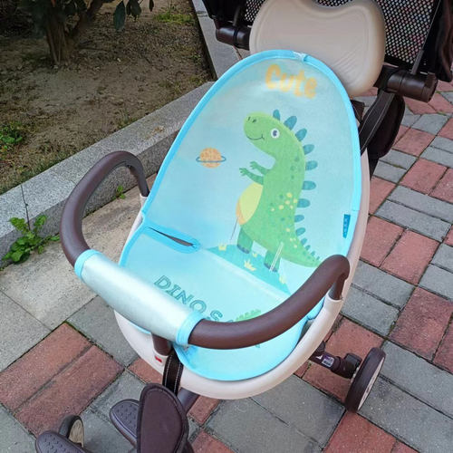夏季遛娃车冰丝坐垫通用宝宝溜娃车V7凉席配件婴儿推车冰丝席透气 - 图3