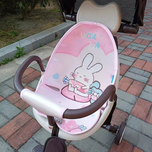 夏季遛娃车冰丝坐垫通用宝宝溜娃车V7凉席配件婴儿推车冰丝席透气 - 图0