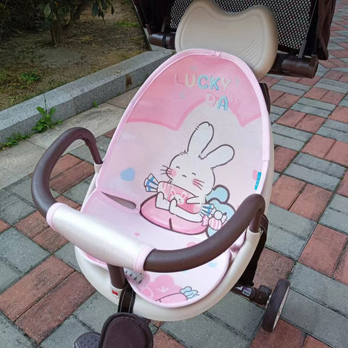 夏季遛娃车冰丝坐垫通用宝宝溜娃车V7凉席配件婴儿推车冰丝席透气-图0