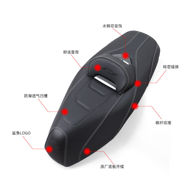 适用豪爵ADX125摩托车降低坐垫腰靠座垫总成舒适防水座椅无损安装,淘宝优惠券,粉丝福利购,淘宝优惠卷