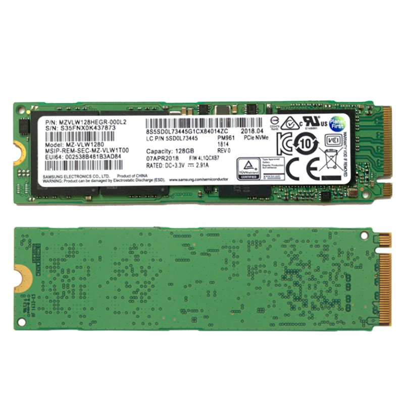 PM961三星M.2/2280NVME 128G台式机笔记本电脑固态硬盘SSD PCI-E-图0