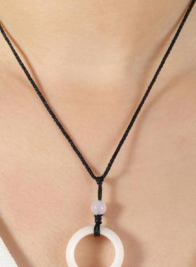 高级感情侣款中国风戒指项链