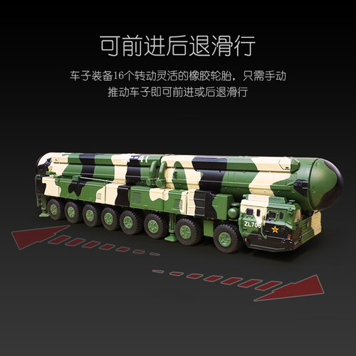 凯迪威合金解放东风41 DF31A洲际弹道导弹发射车军事汽车模型玩具 - 图2