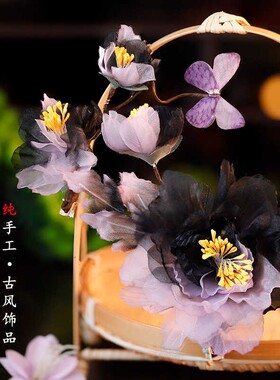 发饰组合绢纱合金可爱甜美