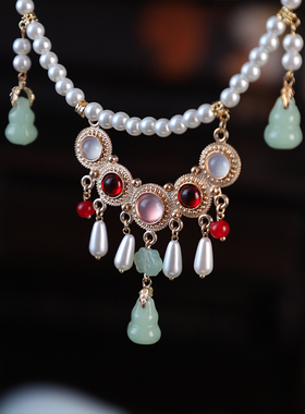 合金祥云葫芦图案项圈项链明制