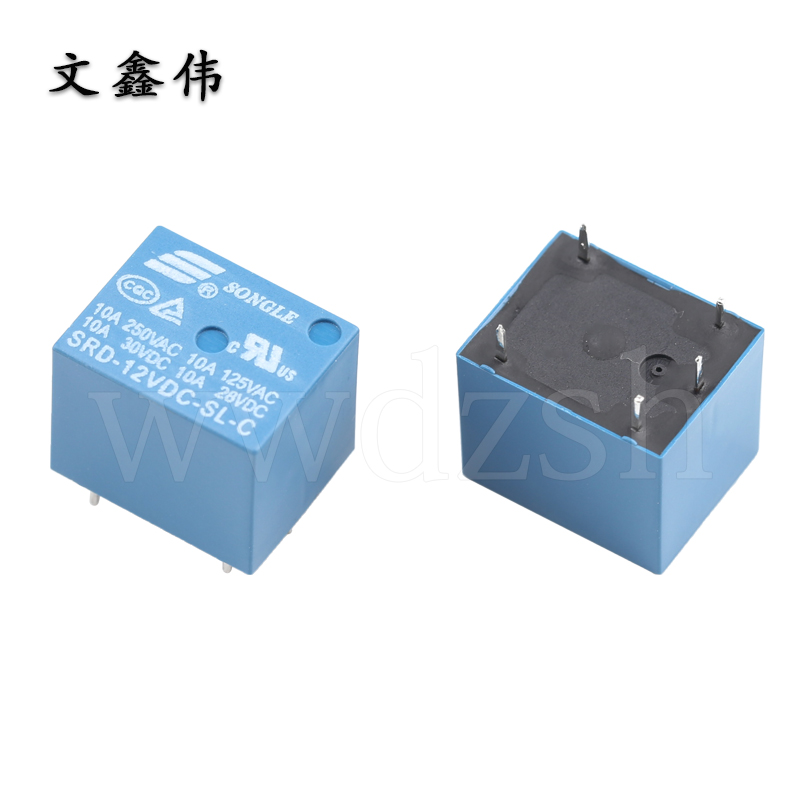 文鑫伟|全新 SRD-12VDC-SL-C松乐继电器SONGLE 12V/5脚/10A T73-图0