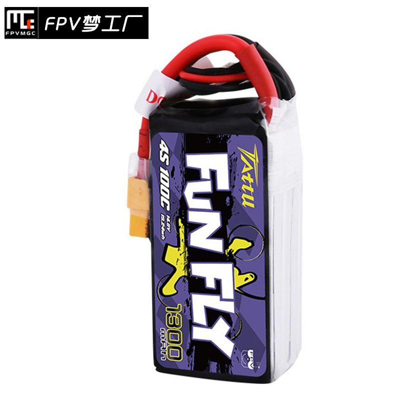 格氏格式 Tattu FunFly1300mah 4S 100C FPV锂电池穿越机-图1