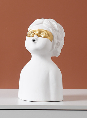 有趣琳 北欧人像摆件现代艺术客厅玄关装饰品