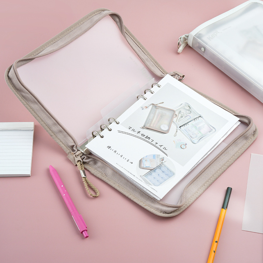 日本Raymay藤井Kept多功能收纳包A6手帐活页夹照片资料收纳A5 可 - 图2