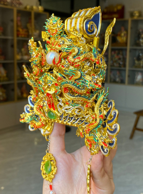 台版纸帽太子冠哪吒三太子金坛元帅金木吒神像哪吒神明帽子头冠