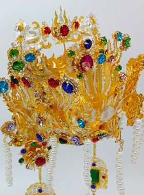 凤冠正铜九天玄女妈祖泰山奶奶女神专用碧霞元君神像帽子头饰头冠