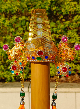 七爷八爷神明帽子黑白无常大爷伯二爷伯谢范将军阎王护卫头饰头冠