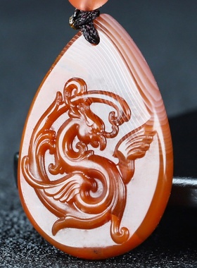 墨雨轩男女南红玛瑙原石雕刻