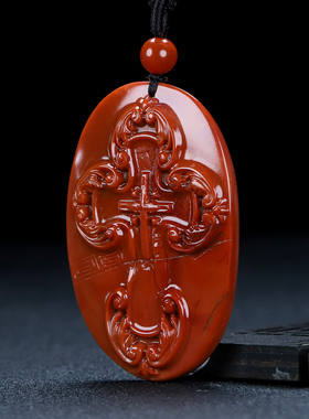 十字架钟馗男女款凉山南红玛瑙