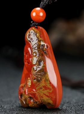 包浆笑佛大师作品凉山南红玛瑙