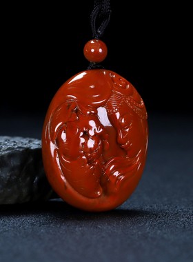 天然吊坠原石凉山南红玛瑙