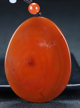 天然凉山保山南红玛瑙吊坠柿子红生肖猴羊守护神大日如来男女款93