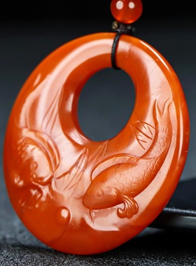 墨雨轩男女款南红玛瑙原石雕刻