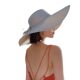 Foldable natural material large brim with wind cord