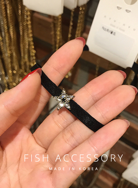 韩国东大门进口短项链满钻小性感