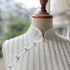 JULEE定制白色条纹弹力丝绒修身改良复古日常可穿长款旗袍