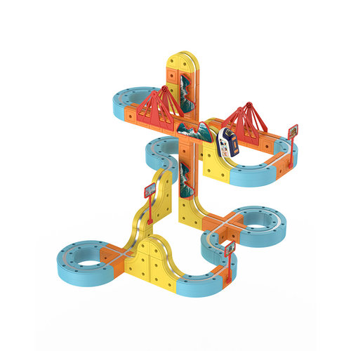 儿童磁力轨道车百变魔幻高铁火车拼装积木益智玩具男女孩生日礼物 - 图3