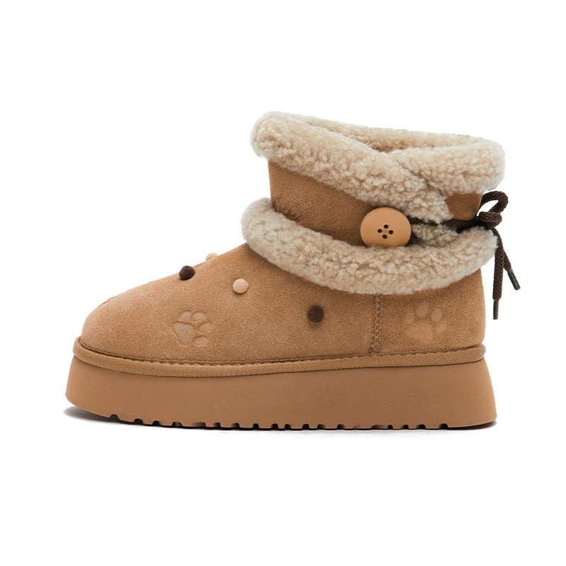 玛速主义2025新款加绒加厚保暖雪地靴女冬季休闲短靴厚底可爱棉鞋,淘宝优惠券,粉丝福利购,淘宝优惠卷