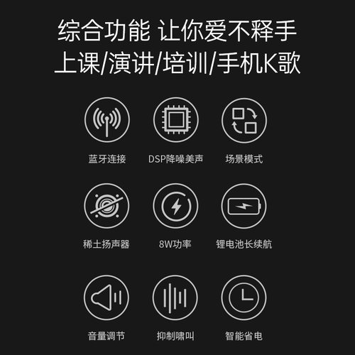 得胜DA10手持扩音器教师上课宝PPT翻页演讲麦蓝牙无线K歌麦克风 - 图2