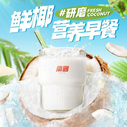 南国食品海南特产速溶椰子粉装代餐早餐代餐椰奶粉椰汁粉冲饮三亚 - 图0