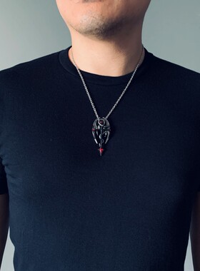 欧美朋克风十字架珠宝项链