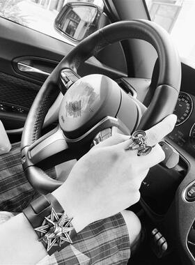 Alchemy原创暗黑朋克五芒星戒指