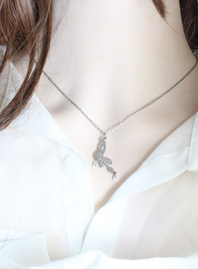 批 发水洗不掉色树枝闪砂钻项链女锁骨链颈链女吊坠女生简约配饰