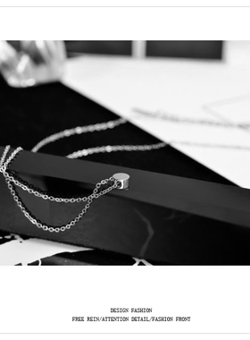 批 发水洗不掉色银色小金豆项链女锁骨链颈链女吊坠女生简约配饰