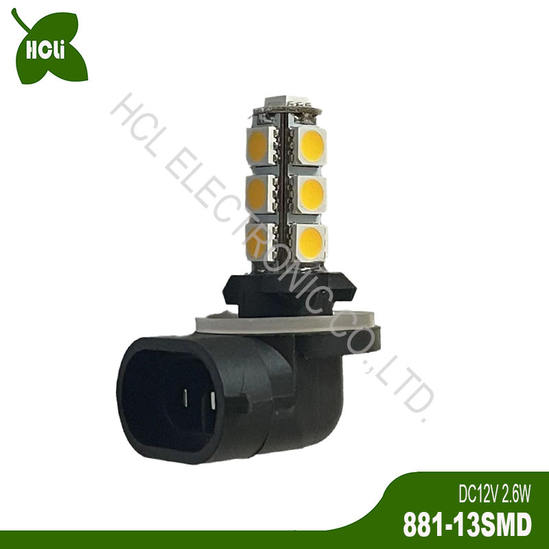 高品质 12V 881 LED汽车灯泡 前雾灯 近光灯 装饰灯 日行灯改装 - 图1