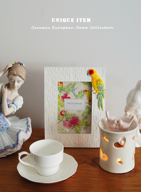 出口北欧陶瓷芭蕾舞摆件相框摆件