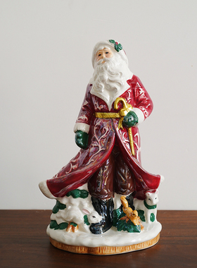 陶瓷复古高档客厅布置圣诞老人