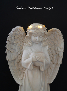 树脂复古欧式花园天使摆件