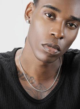 GRGR925纯银做旧龙骨项链