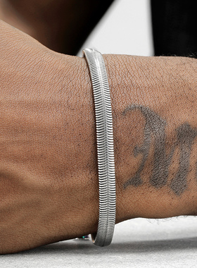 GRGRS925纯银6mm蛇骨手链