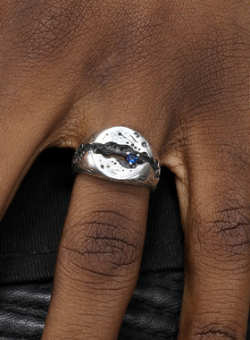 GRGRS925纯银裂痕戒指