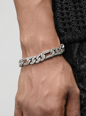 GRGR花纹钛钢古巴手链高级感