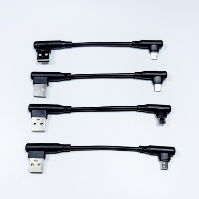 Android data cable left and right elbow micro USB data cable mobile phone tablet universal 2A fast charge 360 ​​driving recorder Bluetooth headset power bank charger connection cable shortened power cable