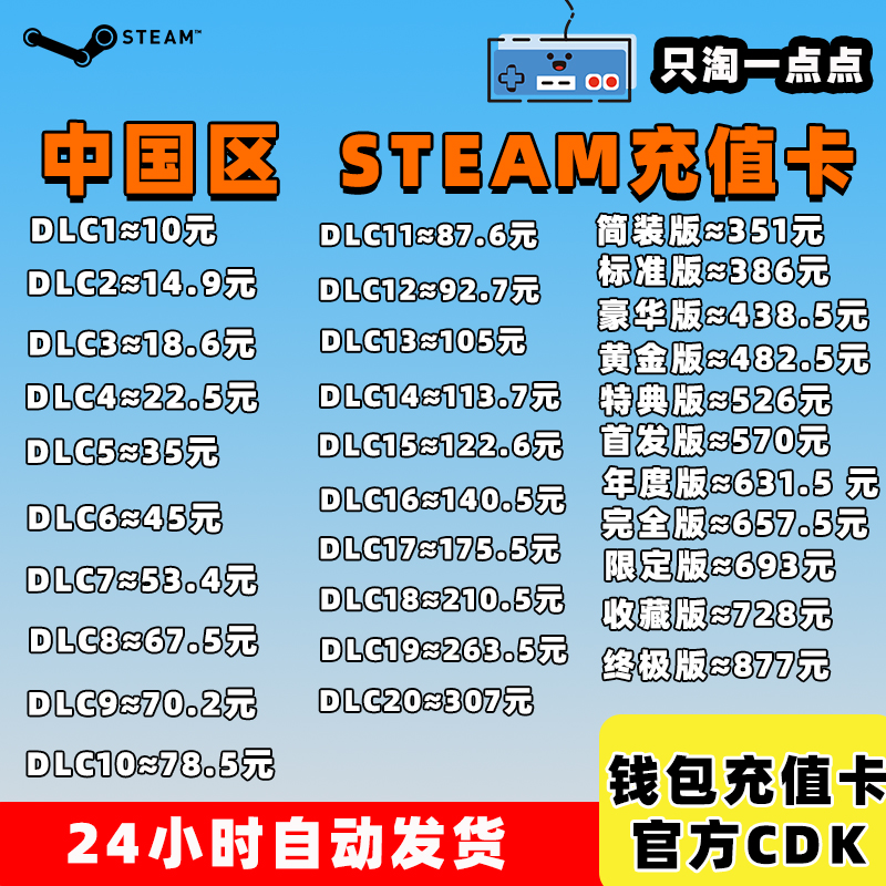 steam充值卡 国区余额 Steam钱包礼品卡国区余额国区钱包码 - 图1