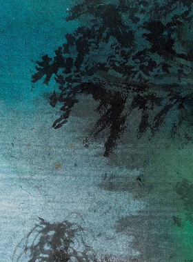 张大千名画书画泼墨山水画阿里山神木客厅挂画装饰画非手绘卷轴画
